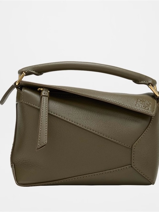 Loewe Handbags - Loewe Puzzle Mini Top-Handle Bag in Olive Green Khaki - Brand New Condition